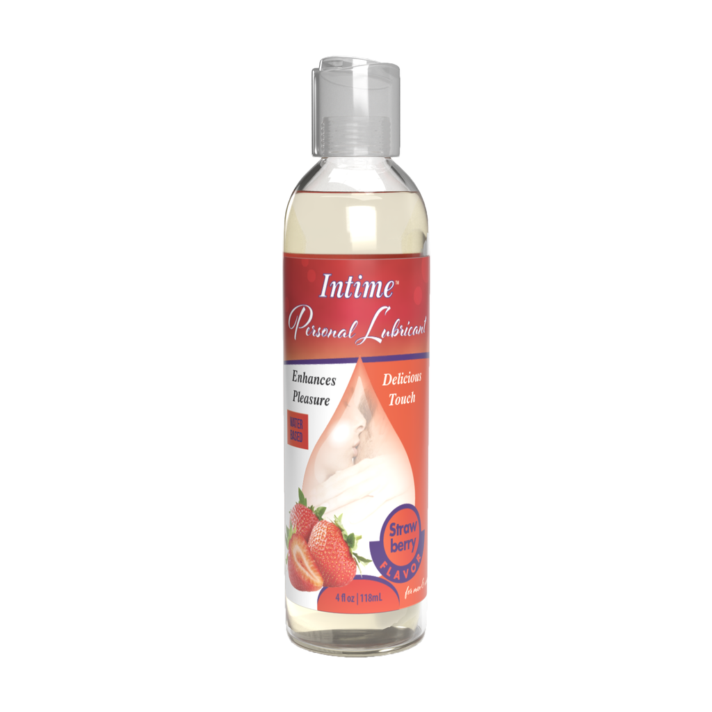 [INT1101] INTIME™ Water Based Personal Lubricant Strawberry Flavor (4 fl oz)