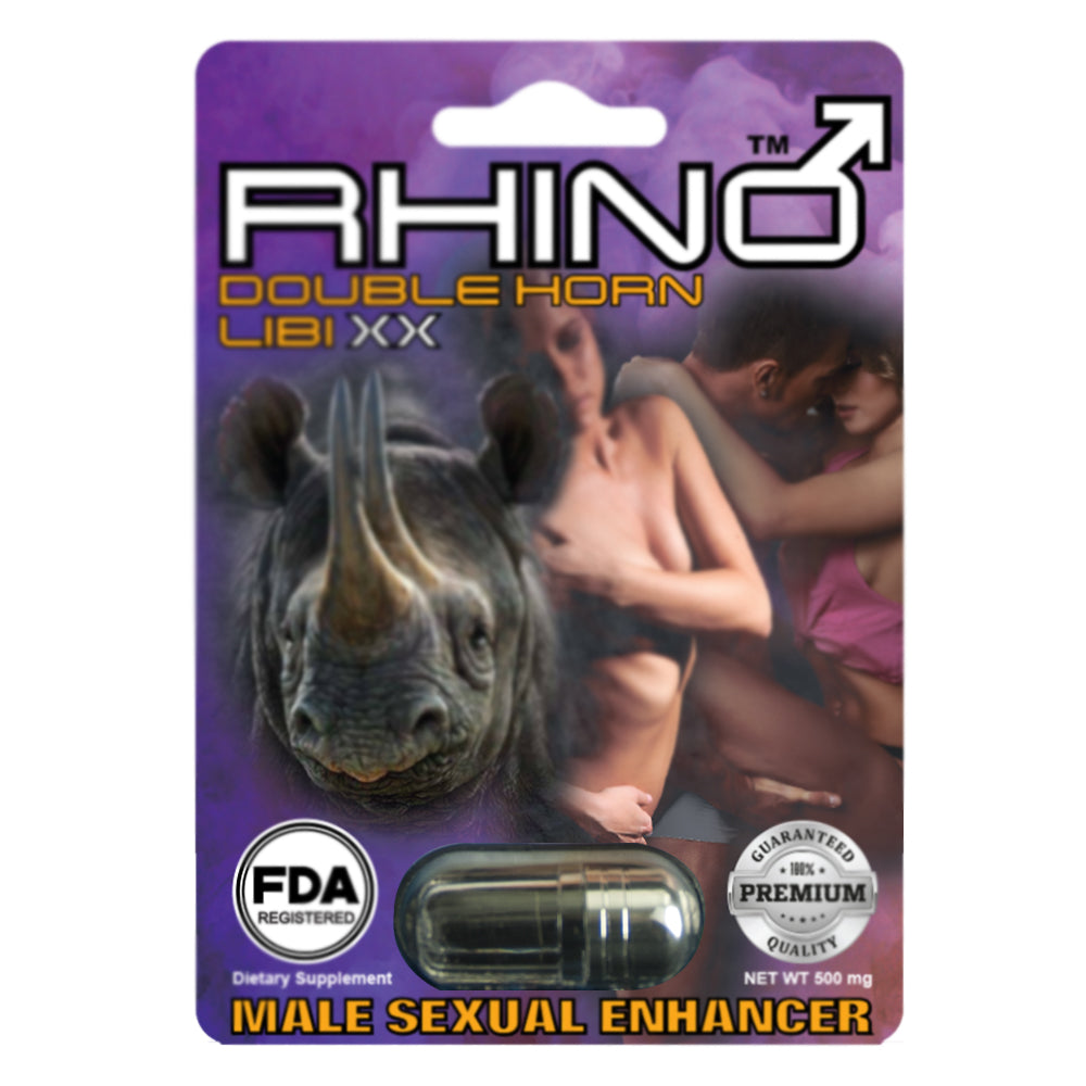 [RHI1012] Rhino Double Horn Libi XX Male Sexual Enhancer 3D (1 Pill - 500mg)
