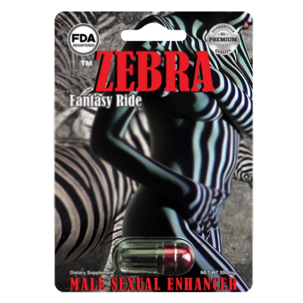 [ZEB1000] Zebra Fantasy Ride Male Sexual Enhancer 3D (1 Pill - 500mg)