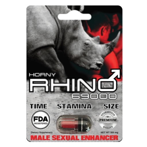 [RHI1001] Rhino Horny 69000 Male Sexual Enhancer 3D (1 Pill - 500mg)